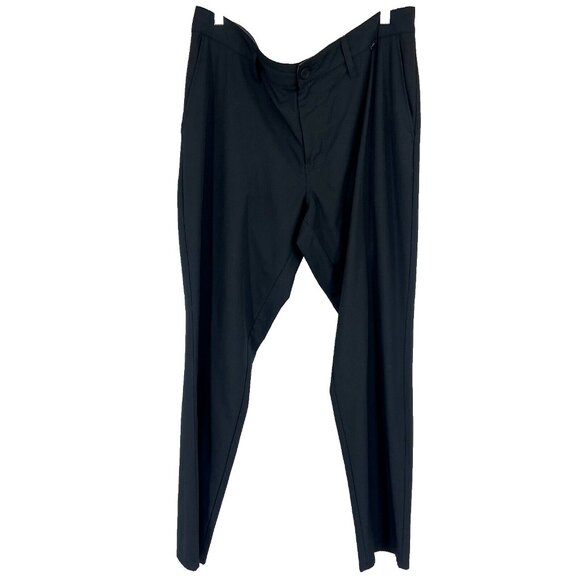 Travis Mathew Men 38 Performance Golf Pant Black Slim Straight Leg Slacks Chino - Picture 1 of 8